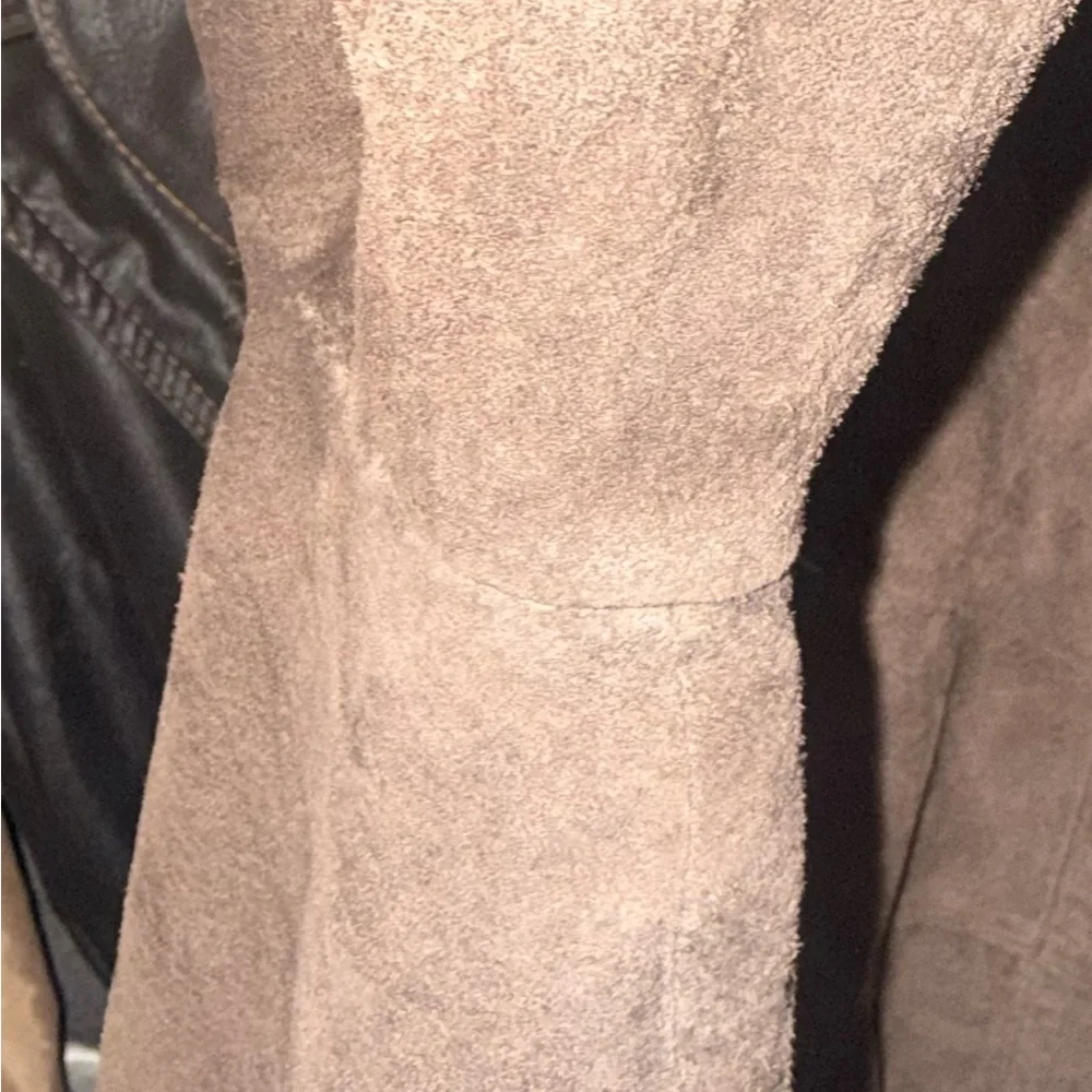 Penny Lane Massini Brown Embroidered suede, leather vintage Jacket with Faux Fur - Picture 12 of 16